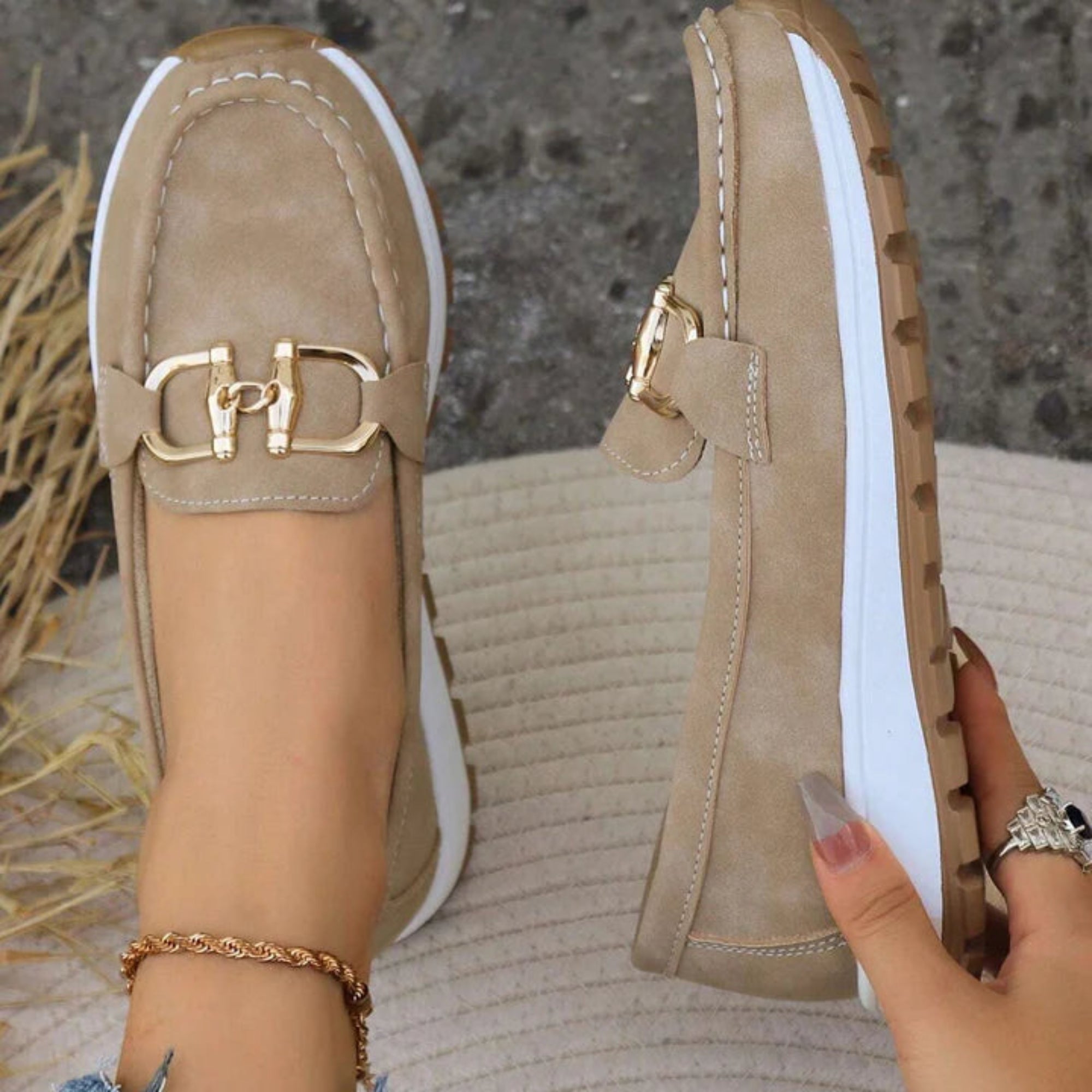 Ruby | Flat Buckle Loafers