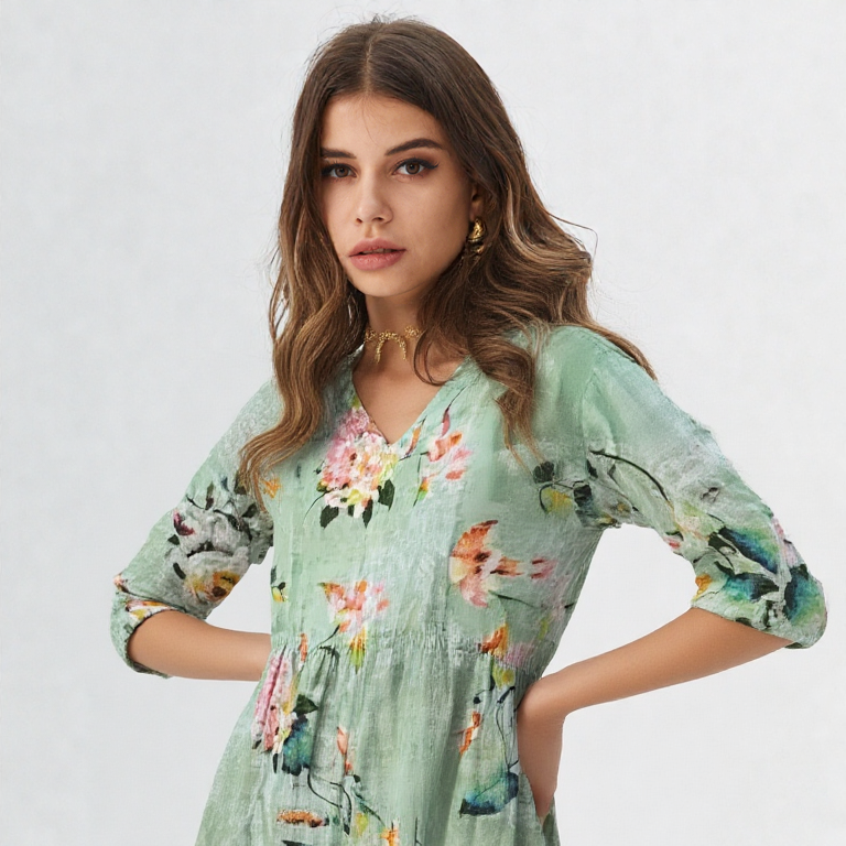 ZOE | Maxi dress with vintage floral print