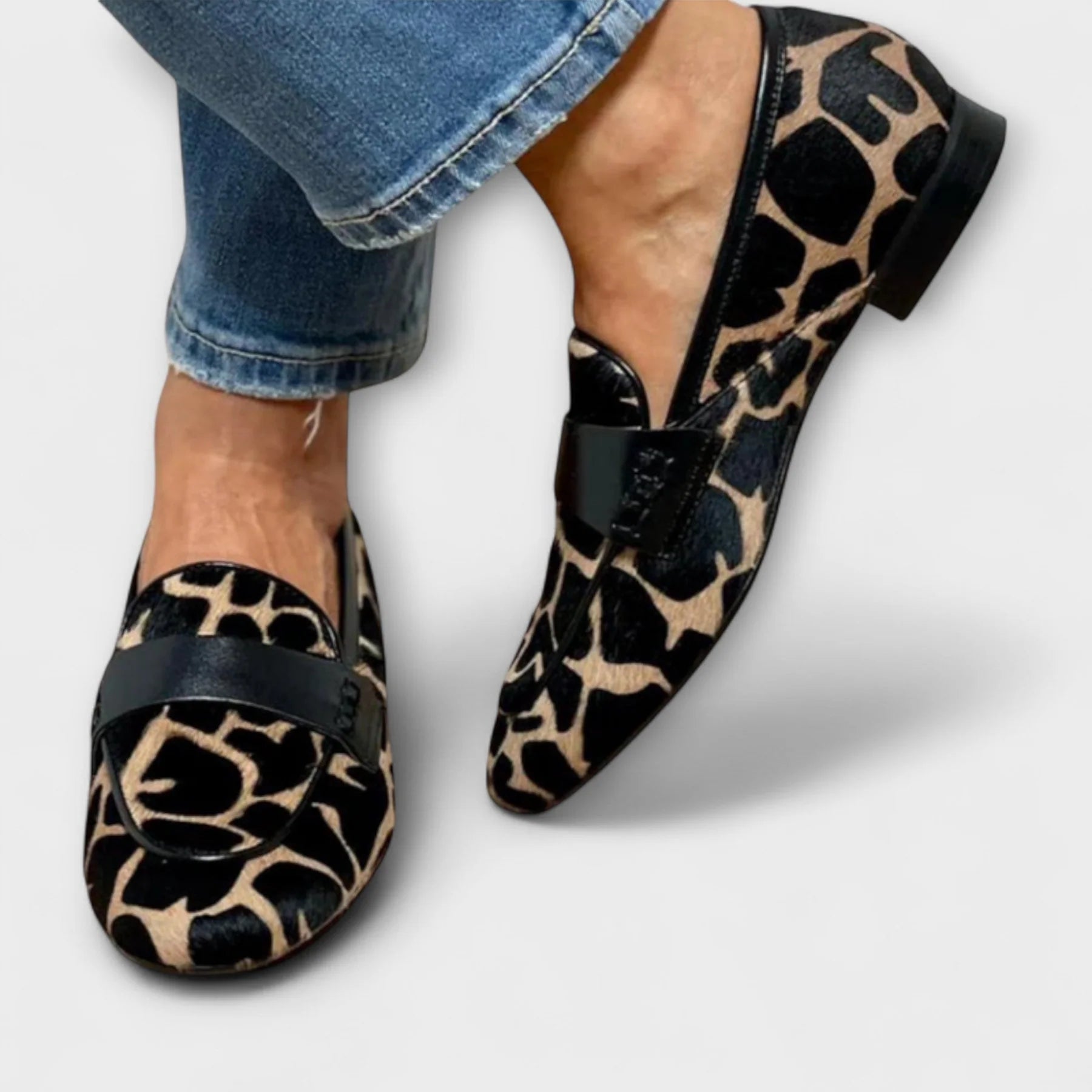Caroline | Leopard Orthopaedic Loafers