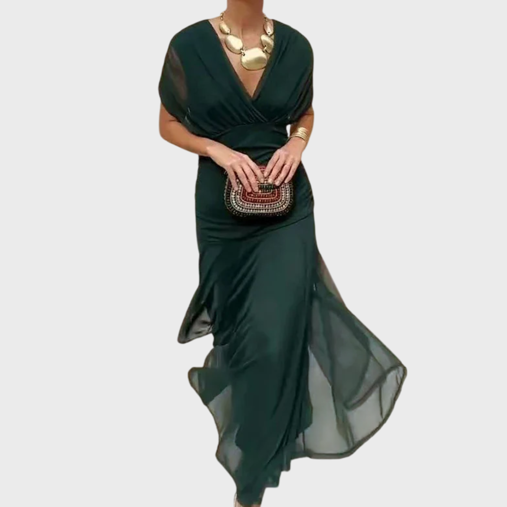 Isla | Elegant Dress With V-Neckline