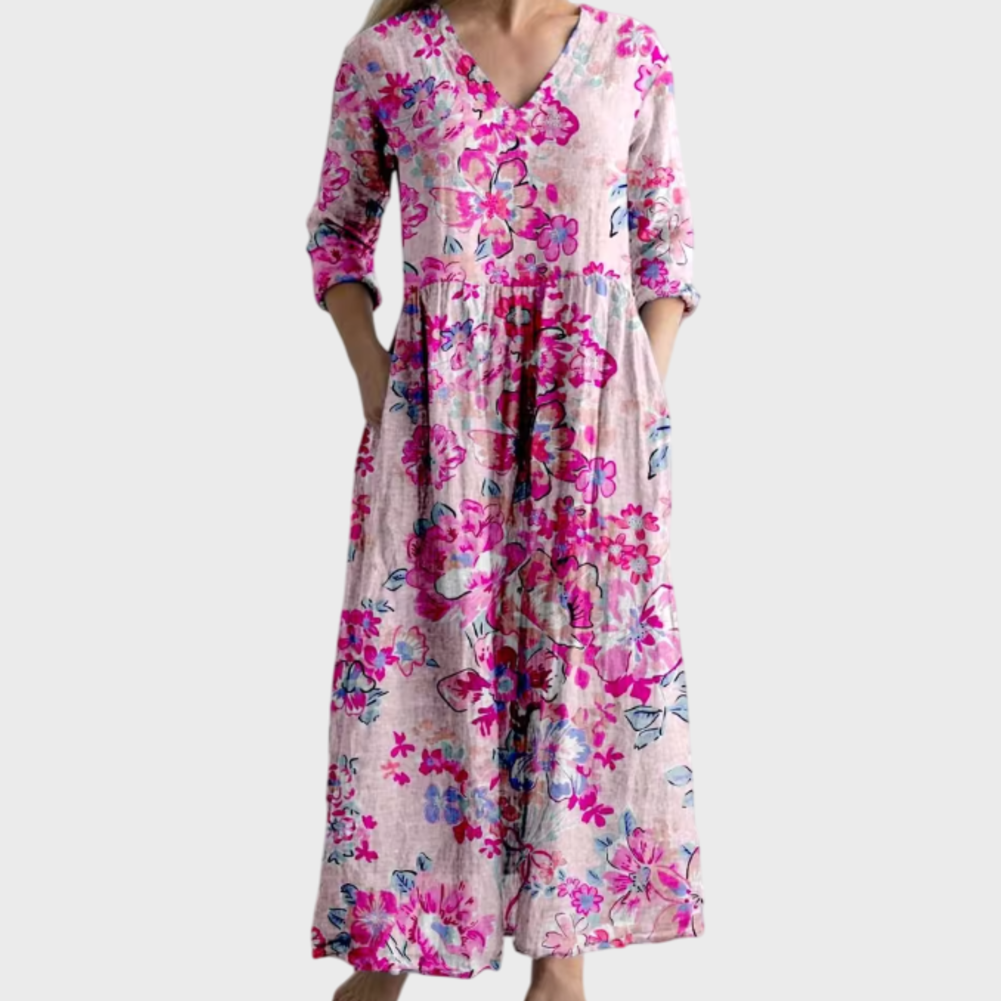 SERENA | Maxi dress with vintage floral print