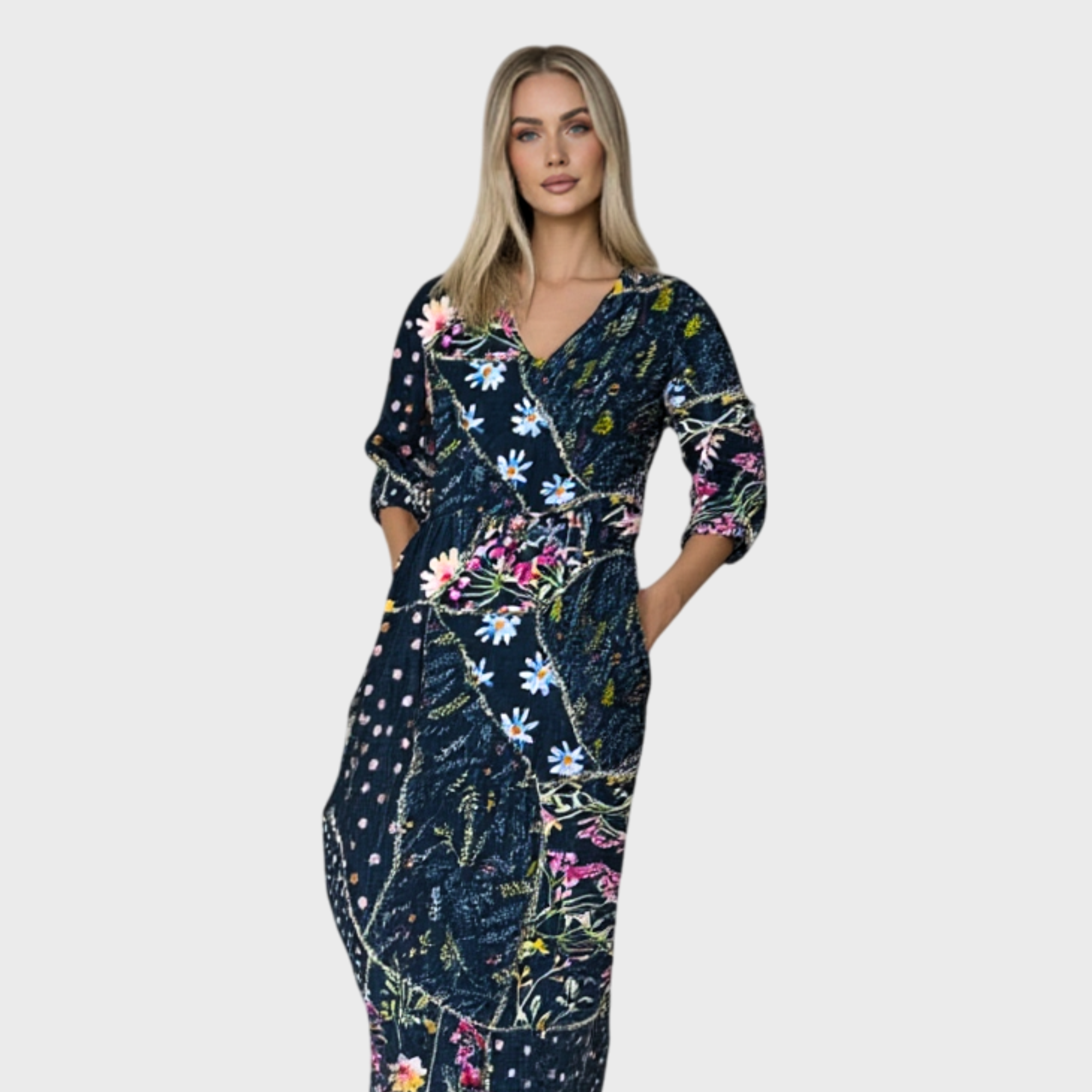AYLA | Maxi dress with vintage floral print