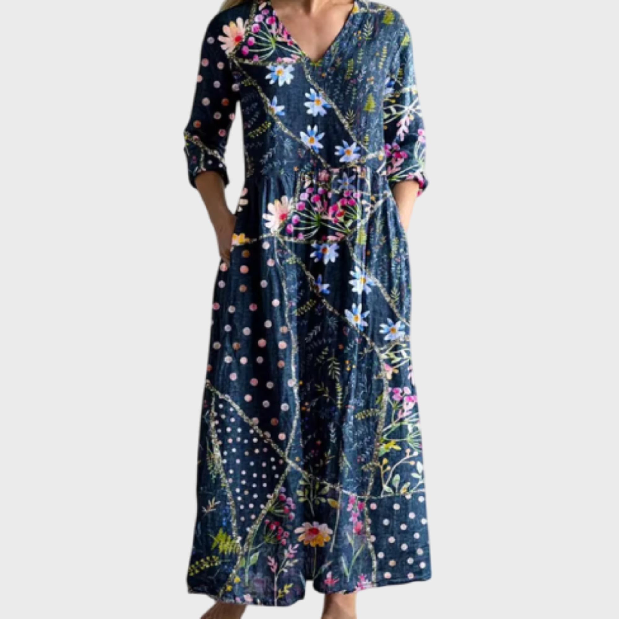 AYLA | Maxi dress with vintage floral print