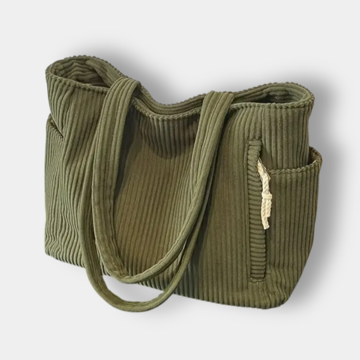 HELENA | Ribbed Tote Bag with Cord Detail