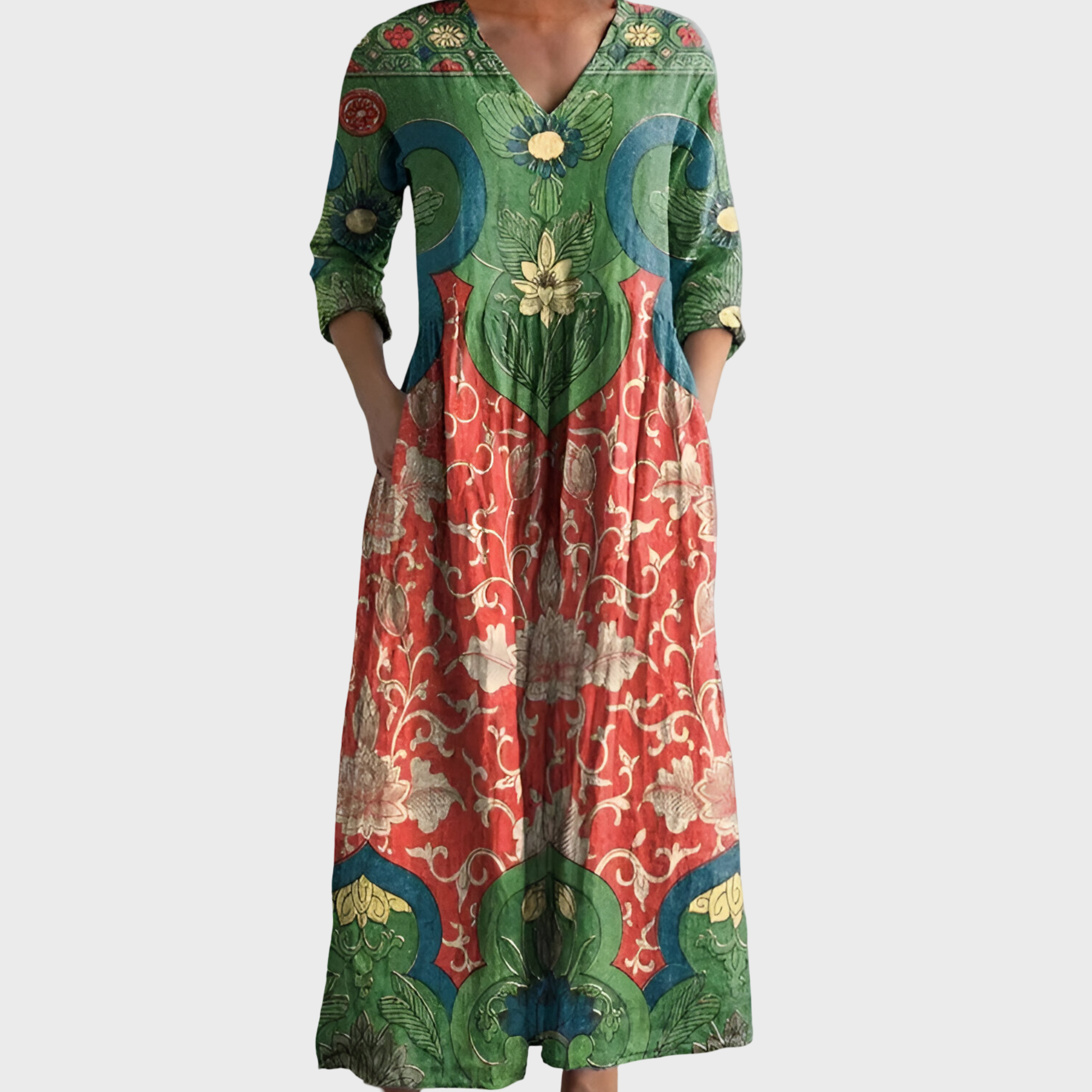CELESTINE | Maxi dress with vintage floral print
