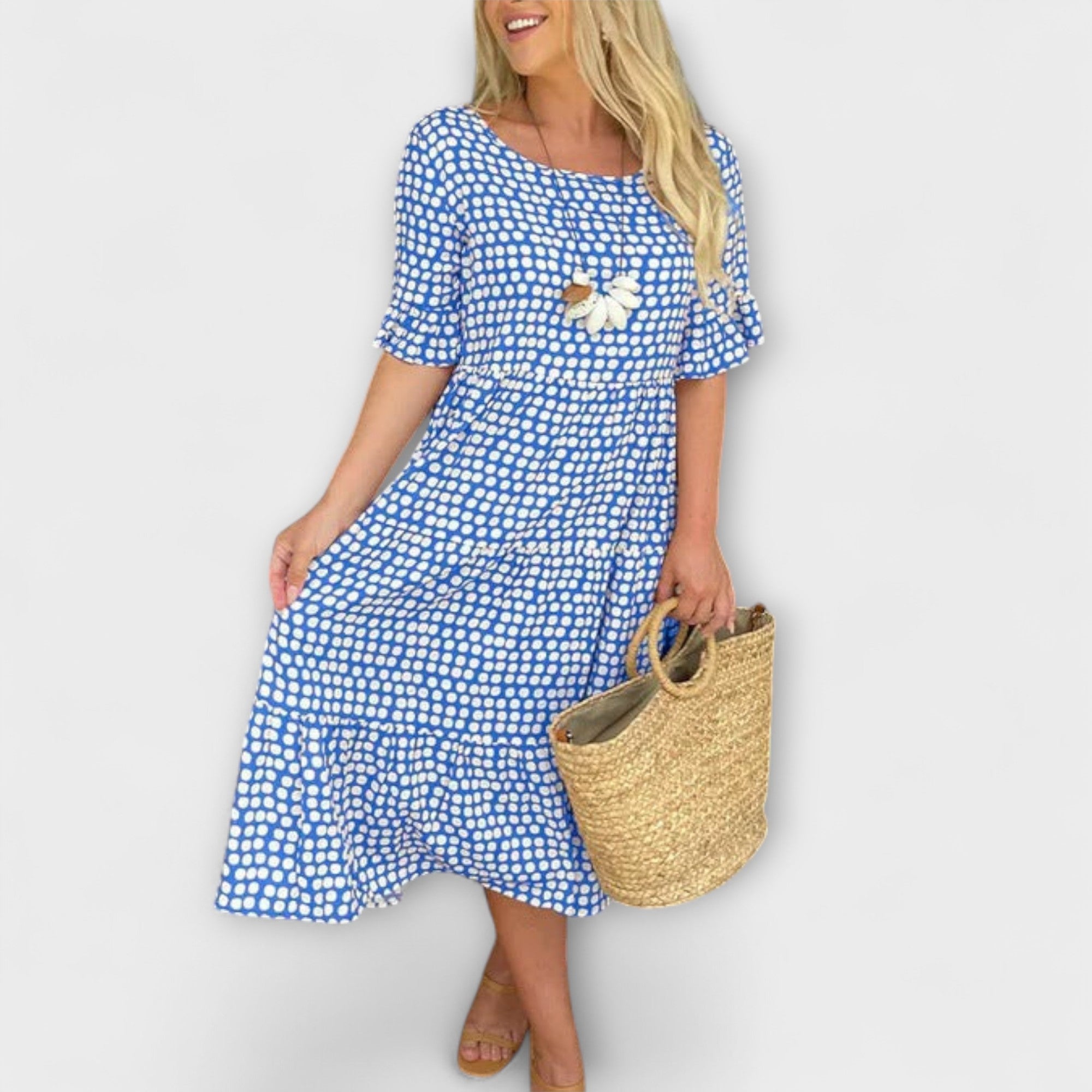 Blythea – Casual Layered Midi Dress