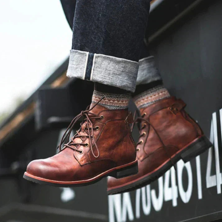 Fanum | Men’s Retro Round-Toe Boots