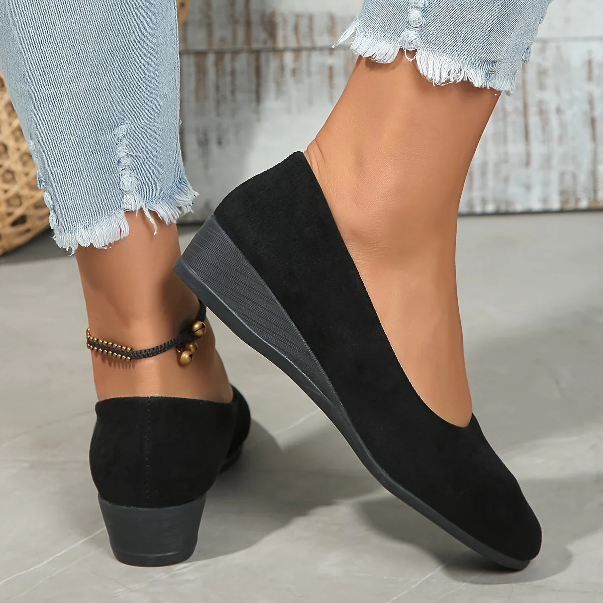 Daisy™ – Comfortable wedge-heel ballerinas
