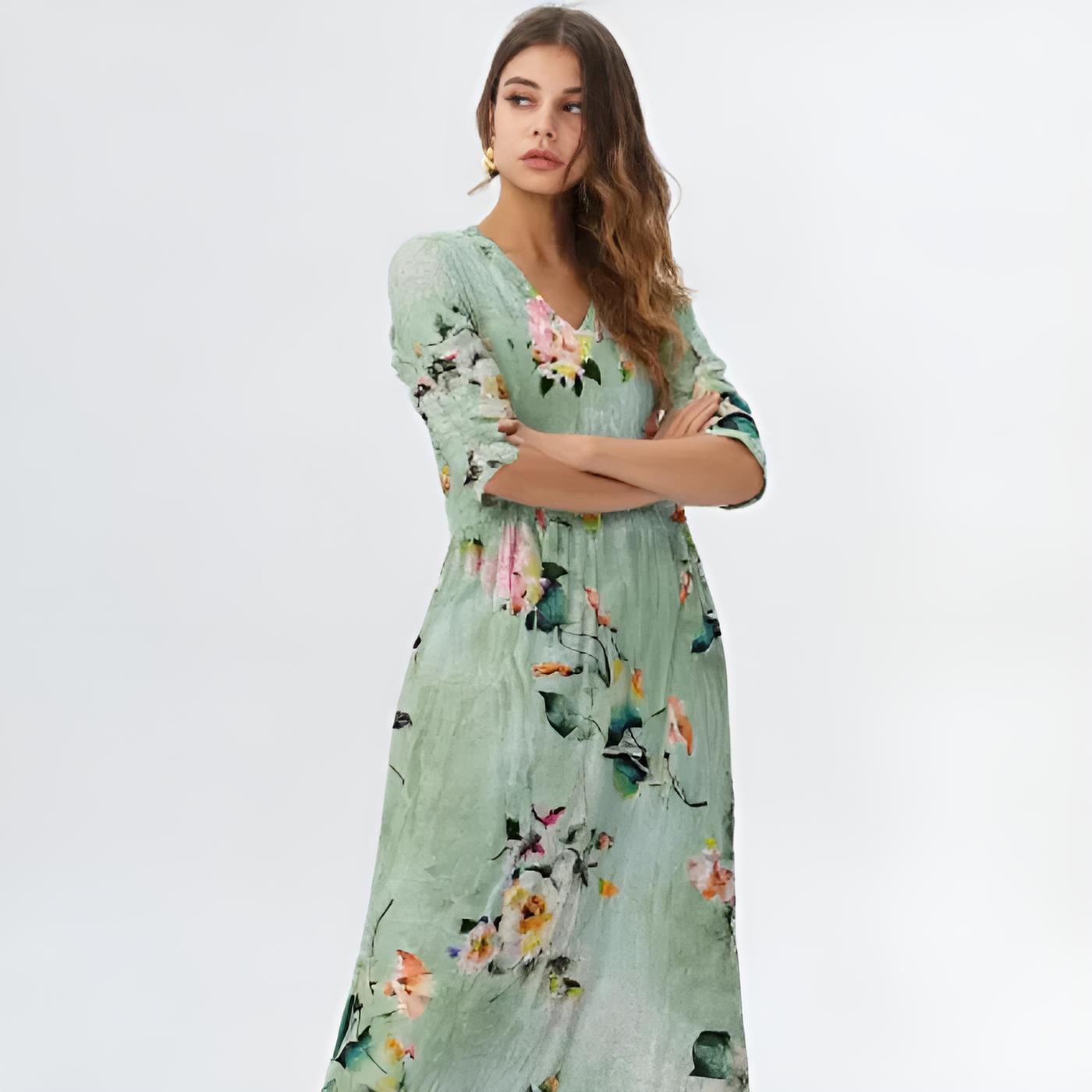 ZOE | Maxi dress with vintage floral print