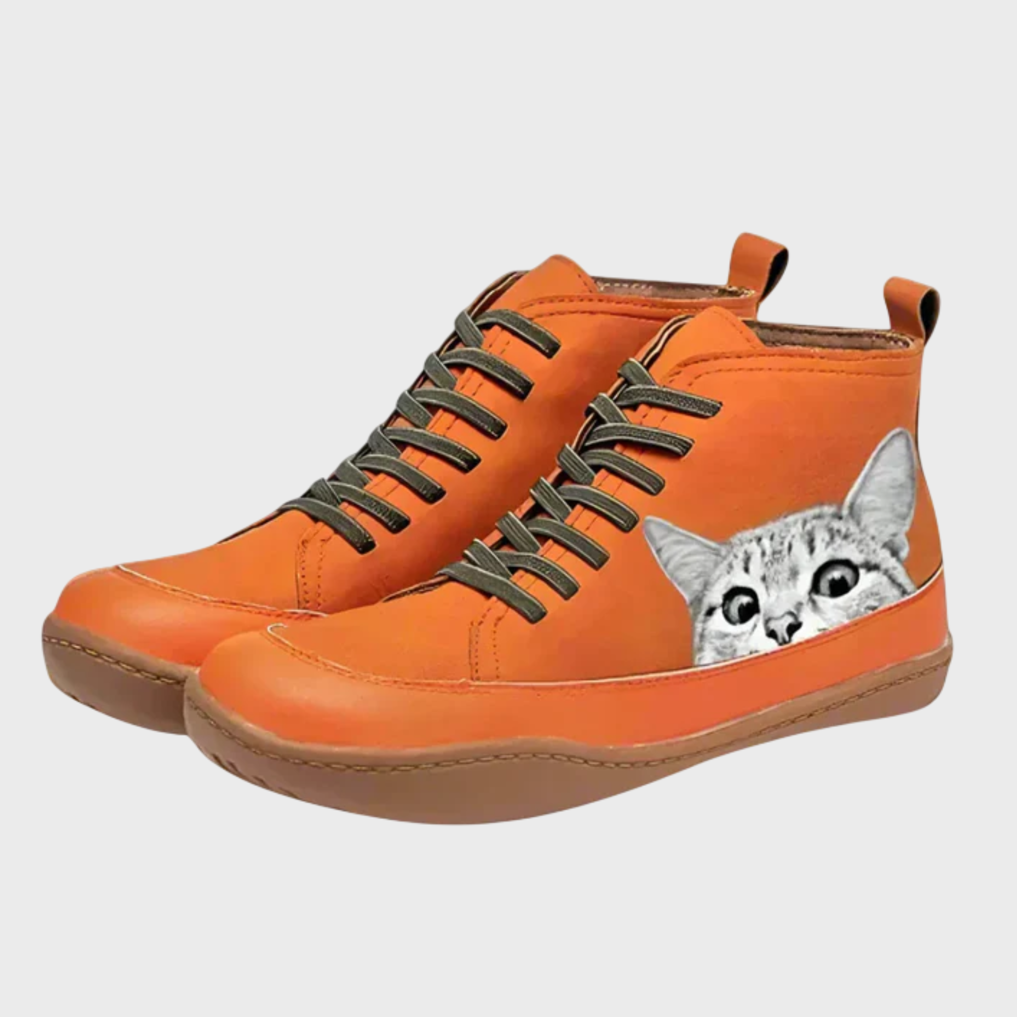 FLORENCE | Leather ankle boots for cat lovers