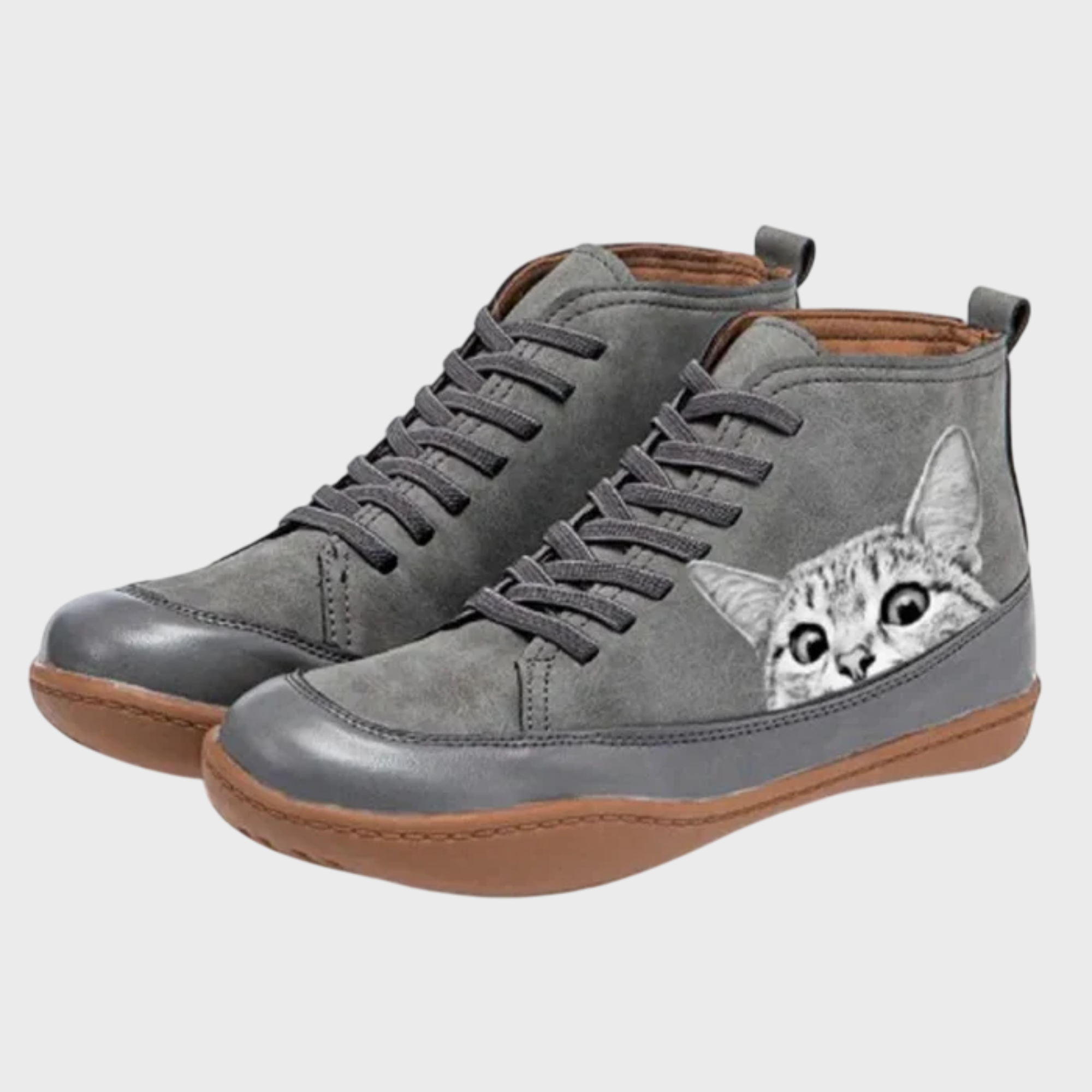 FLORENCE | Leather ankle boots for cat lovers