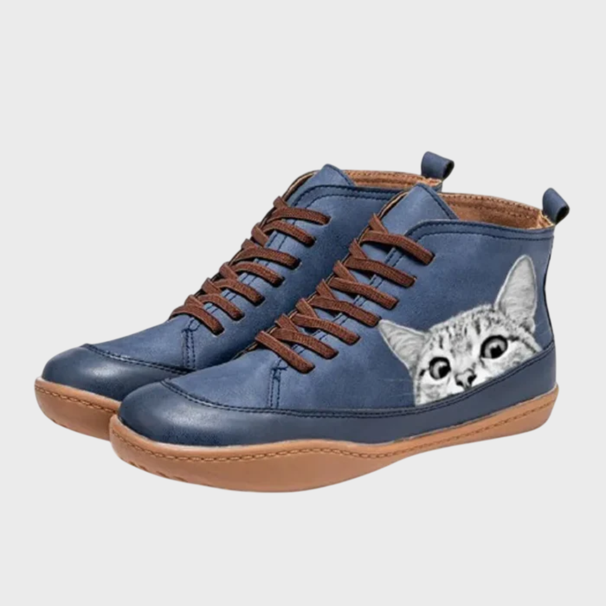 FLORENCE | Leather ankle boots for cat lovers