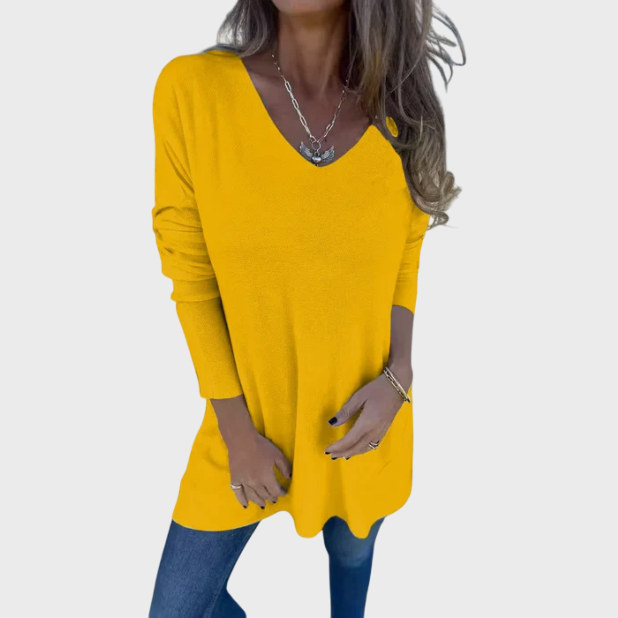 ELIZABETH | Relaxed V-Neck Knit Tunic