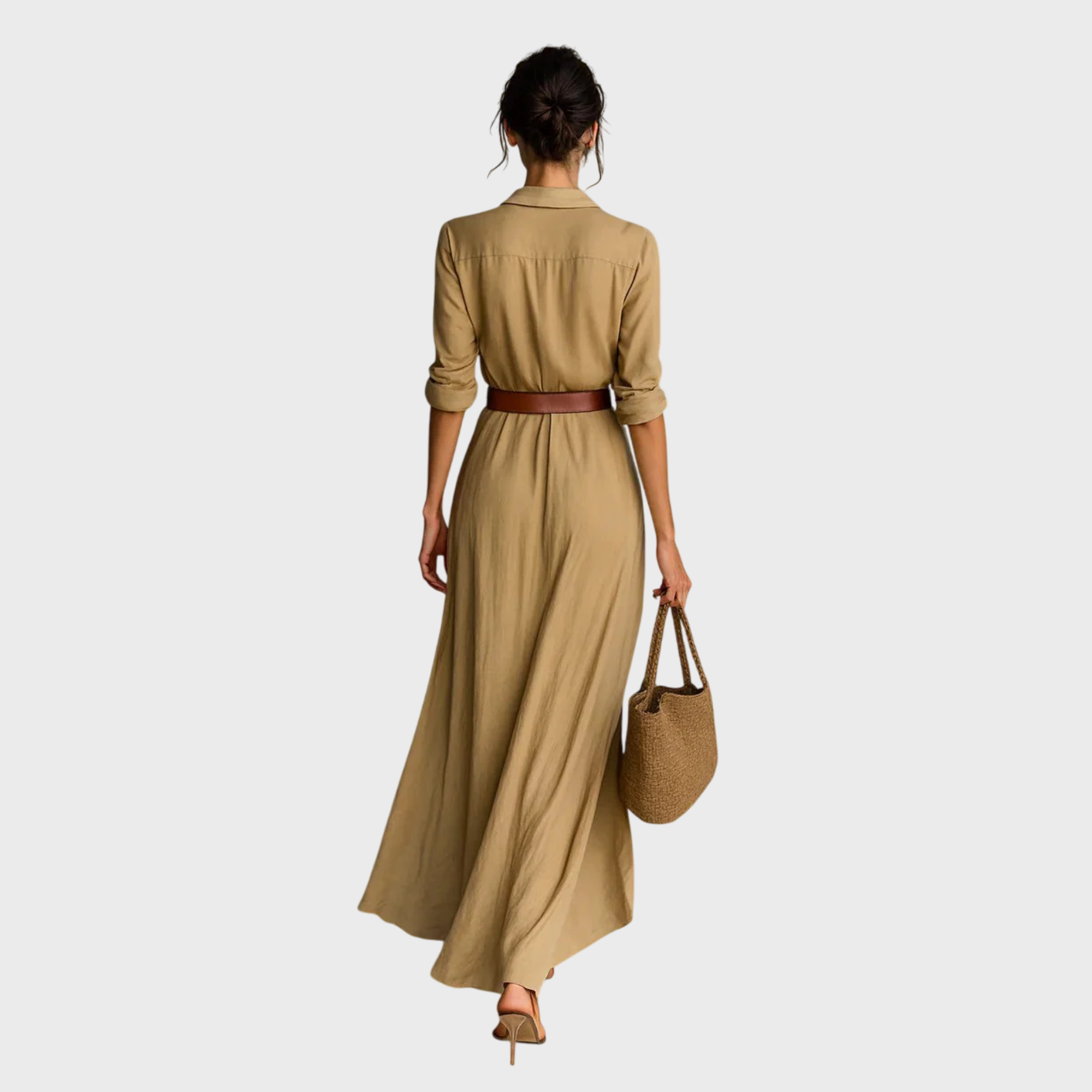 JULIA | Lapel-Wrap Maxi Dress