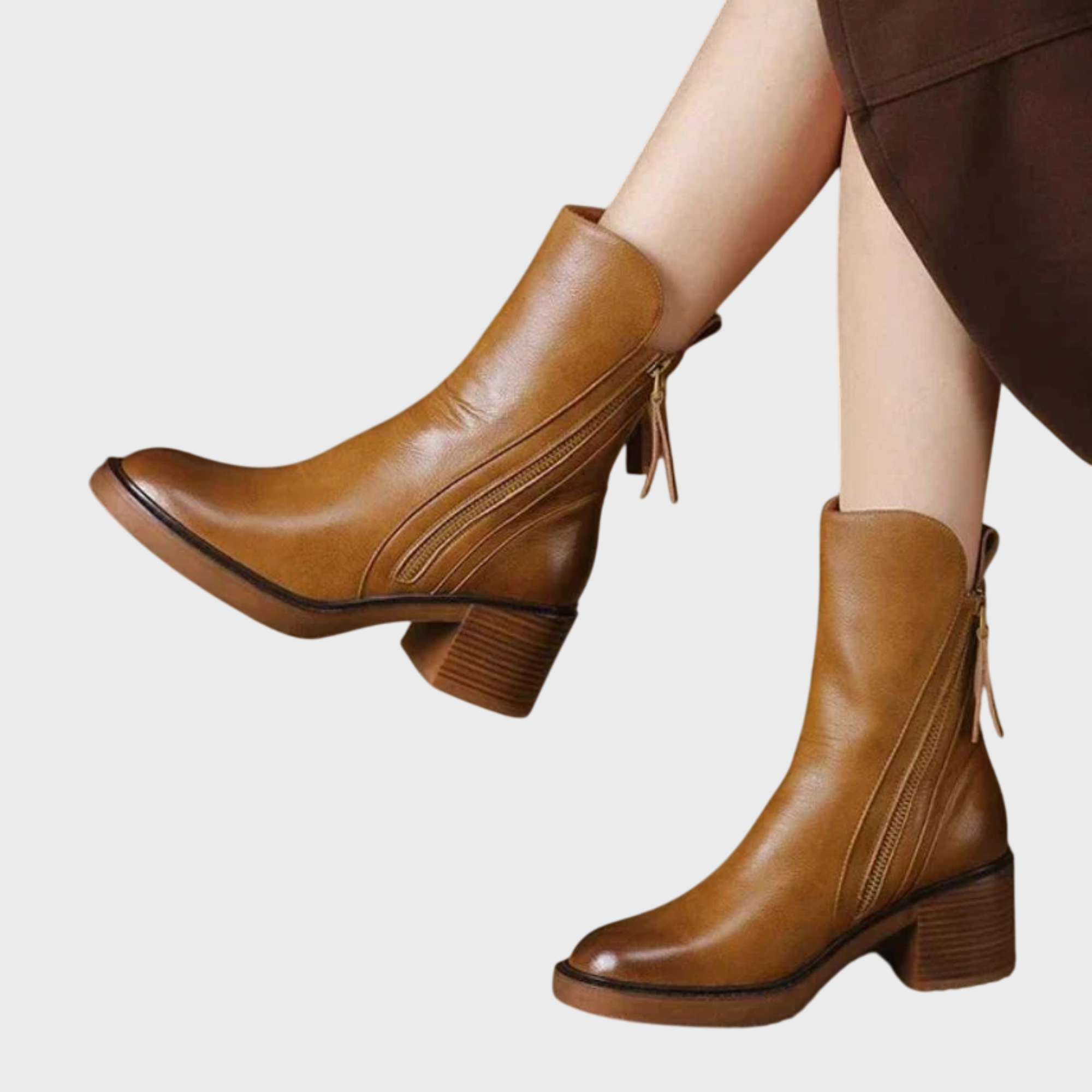 MAYA | Black leather ankle boots