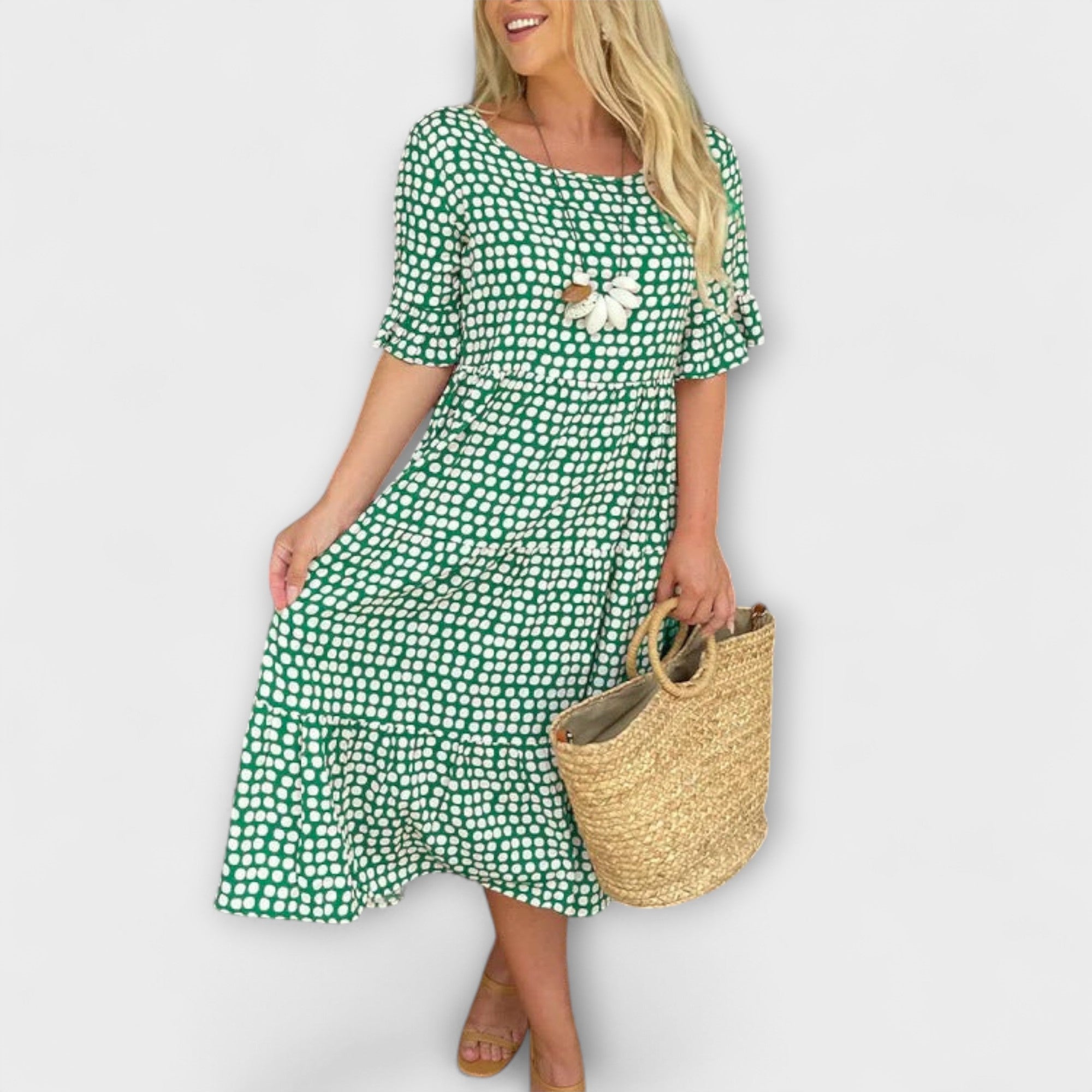 Blythea – Casual Layered Midi Dress