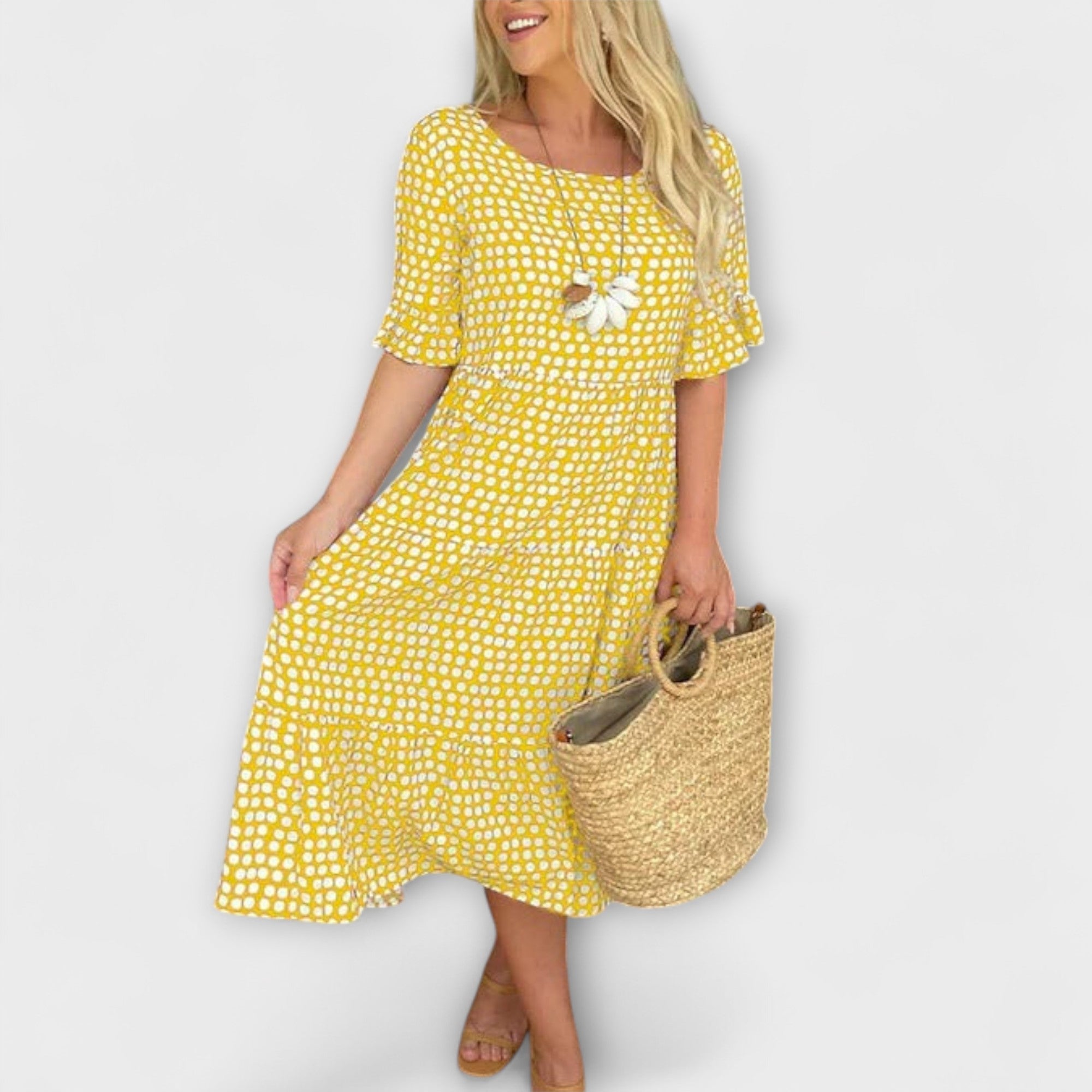 Blythea – Casual Layered Midi Dress