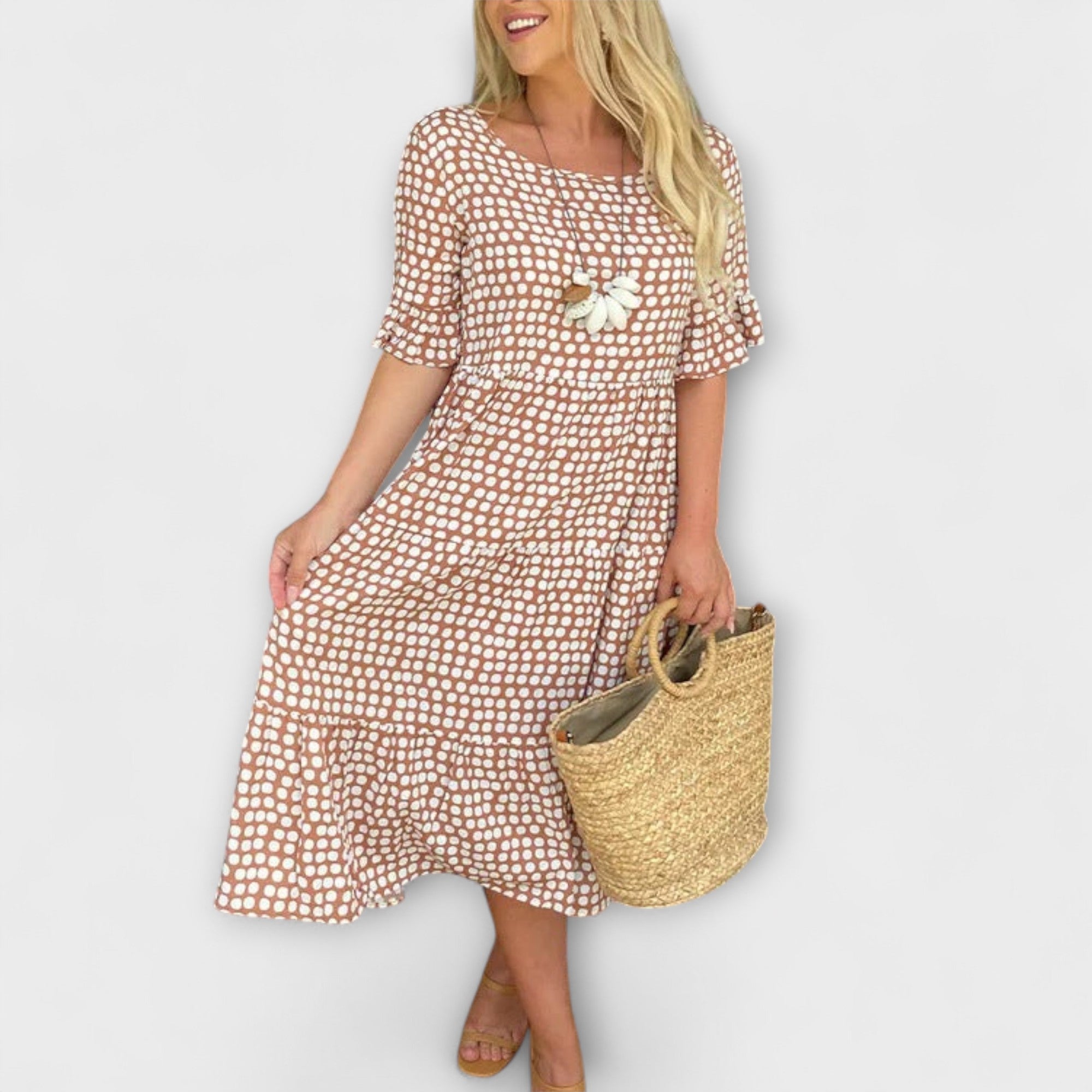 Blythea – Casual Layered Midi Dress