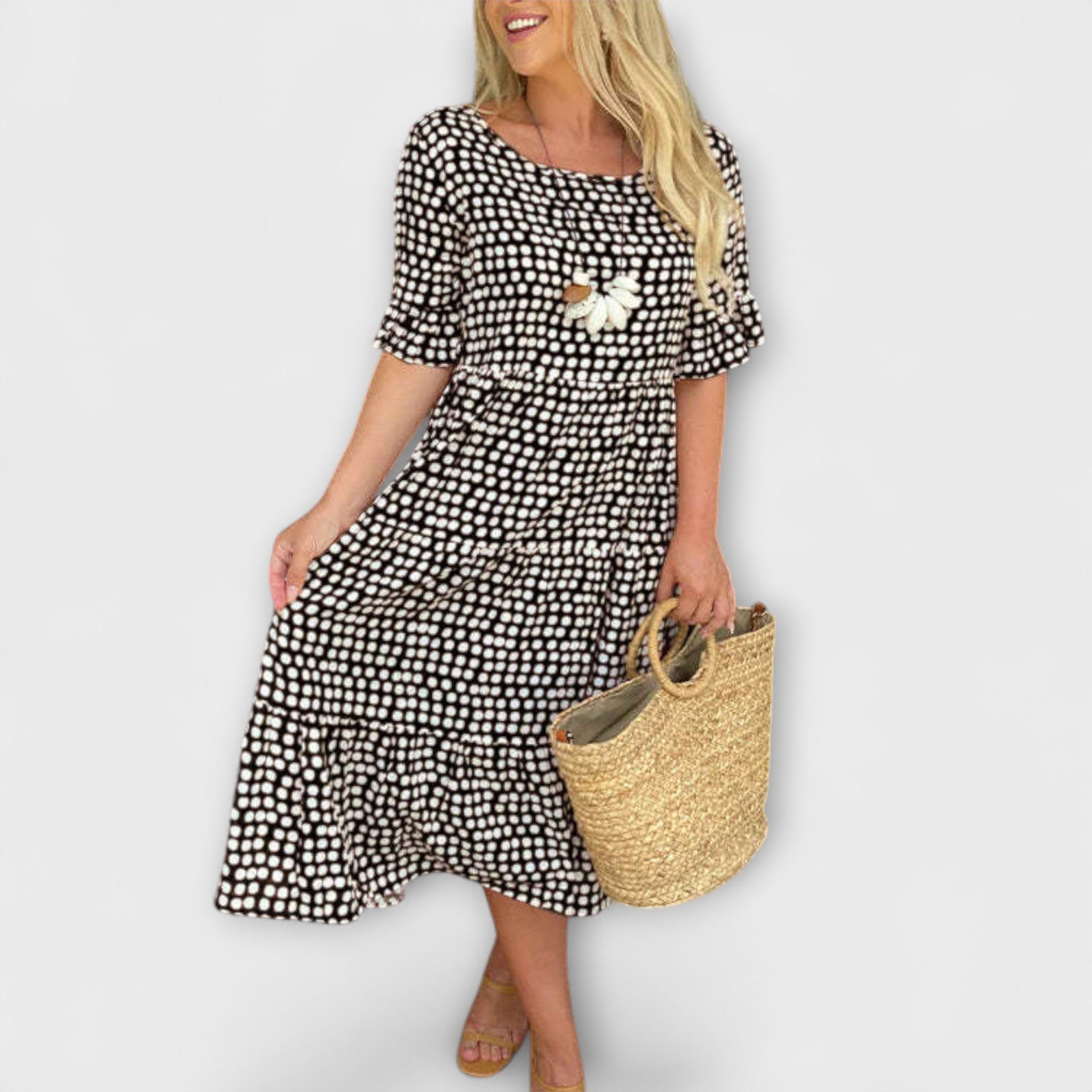 Blythea – Casual Layered Midi Dress