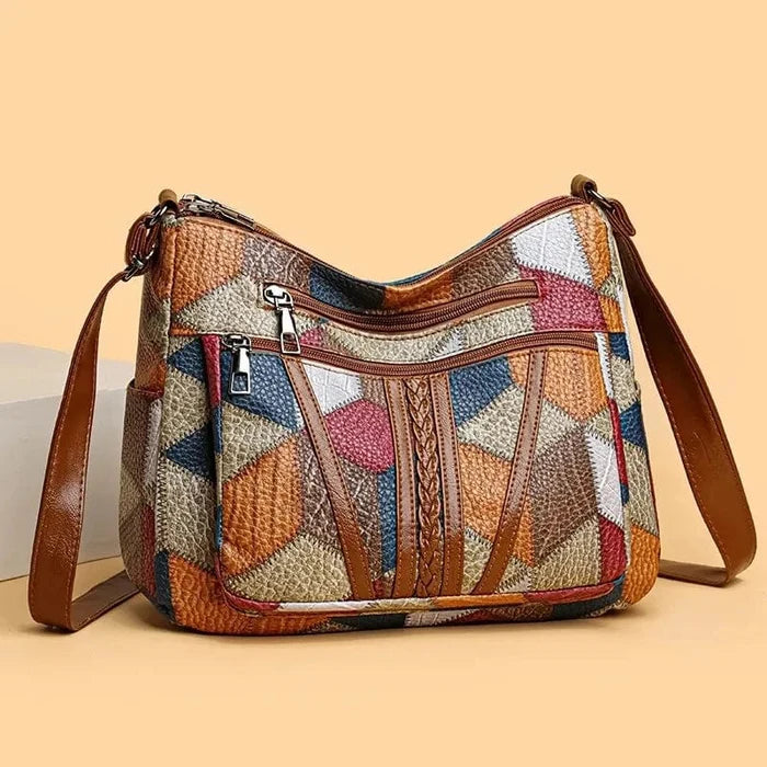 LOUISA | Mosaic Leather Handbag
