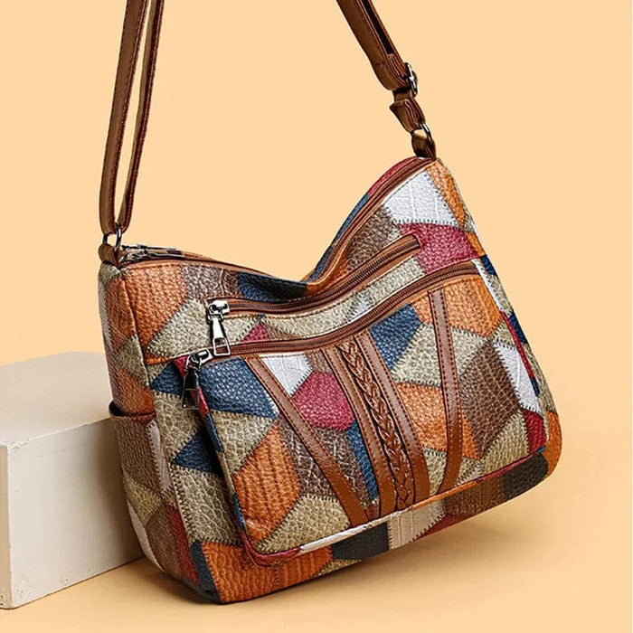 LOUISA | Mosaic Leather Handbag