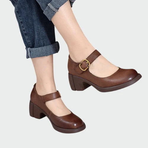 Olivia – Chunky-Heel Buckle Mary Jane Shoes