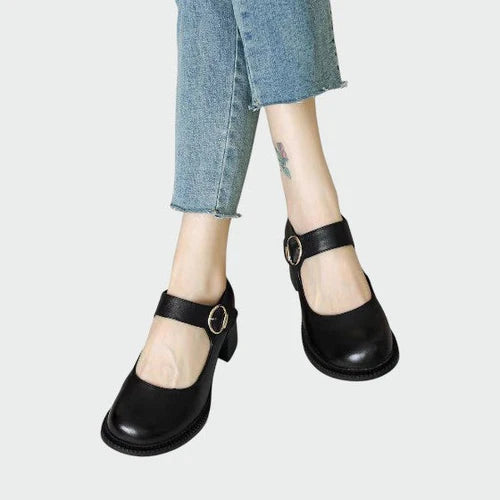 Olivia – Chunky-Heel Buckle Mary Jane Shoes